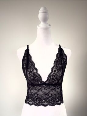 Women's Lace Sheer Bralette Sexy See Through Mesh Rave Bra